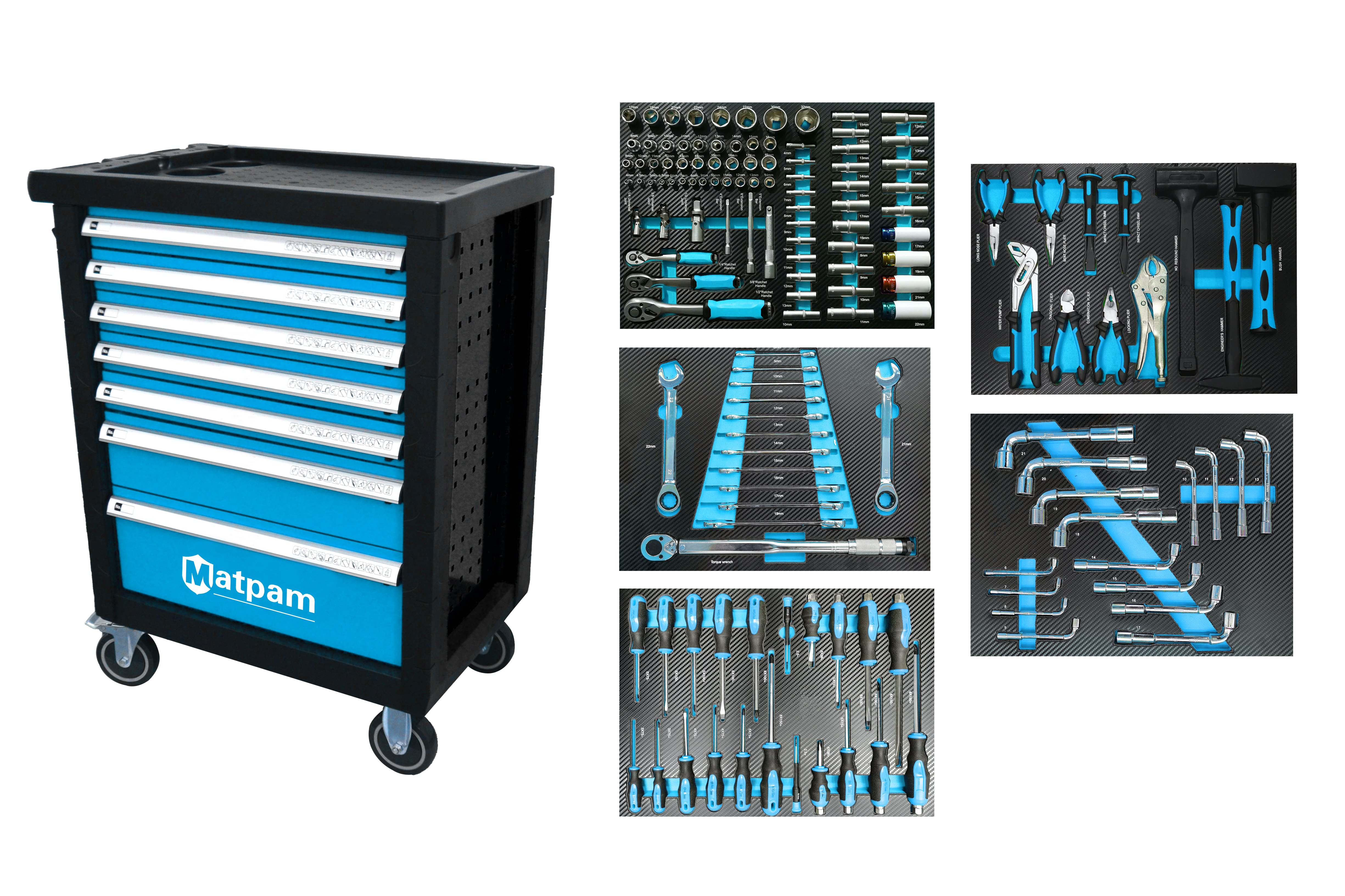 7 Drawers Tool cabinet with Tool sets  