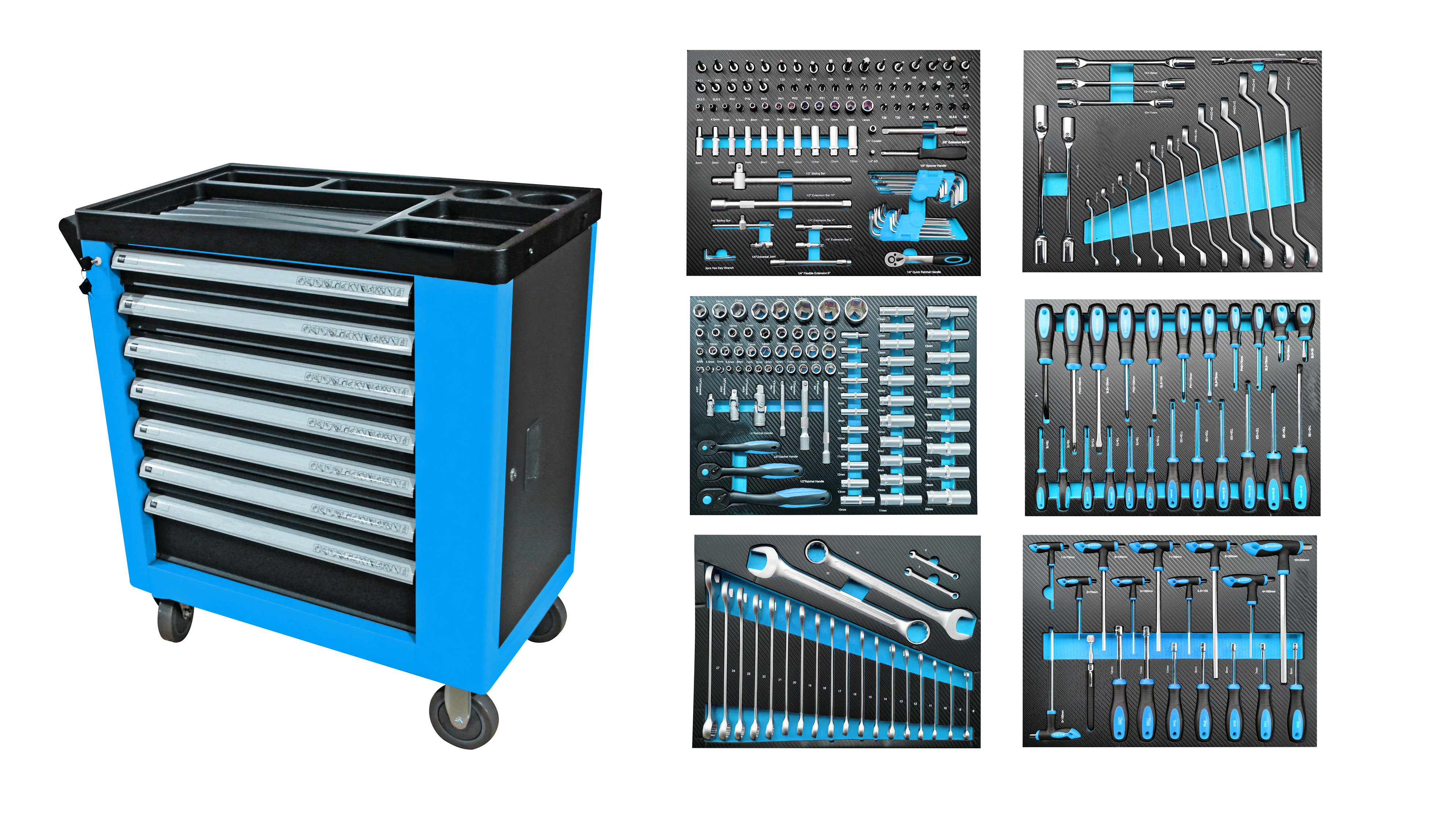 7 Drawers Tool cabinet with Tool sets   