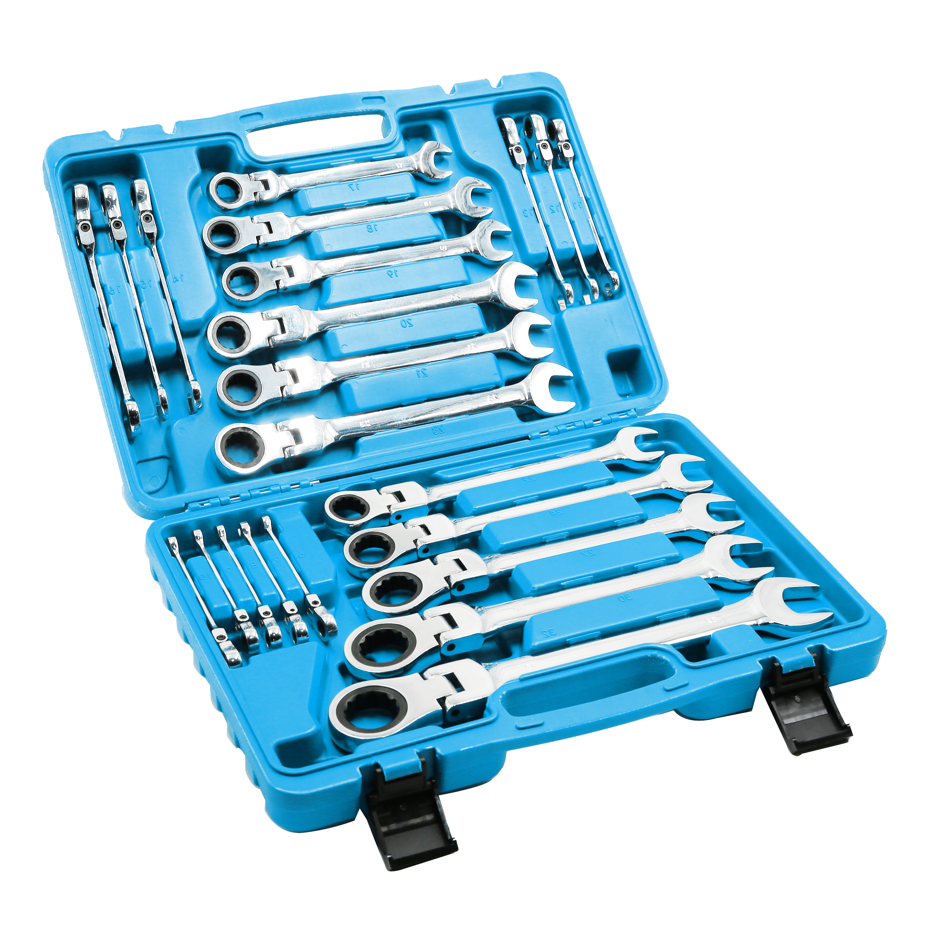 22pcs Flexible Gear Ratchet Wrench sets 