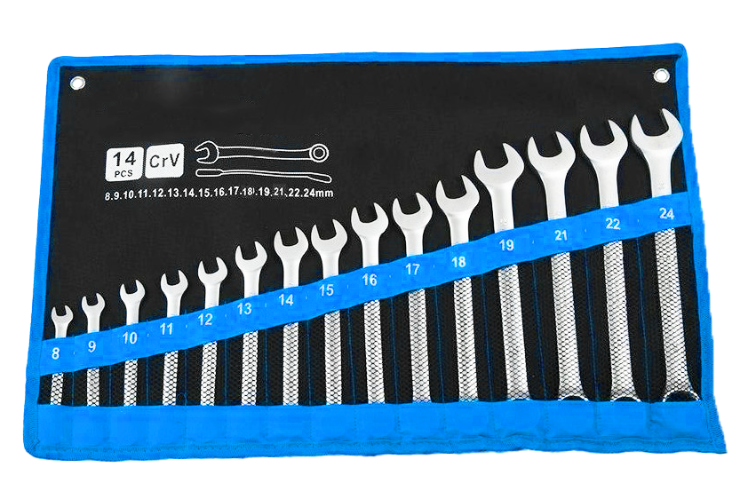 14pcs Combination Wrench sets with Canvos Bag